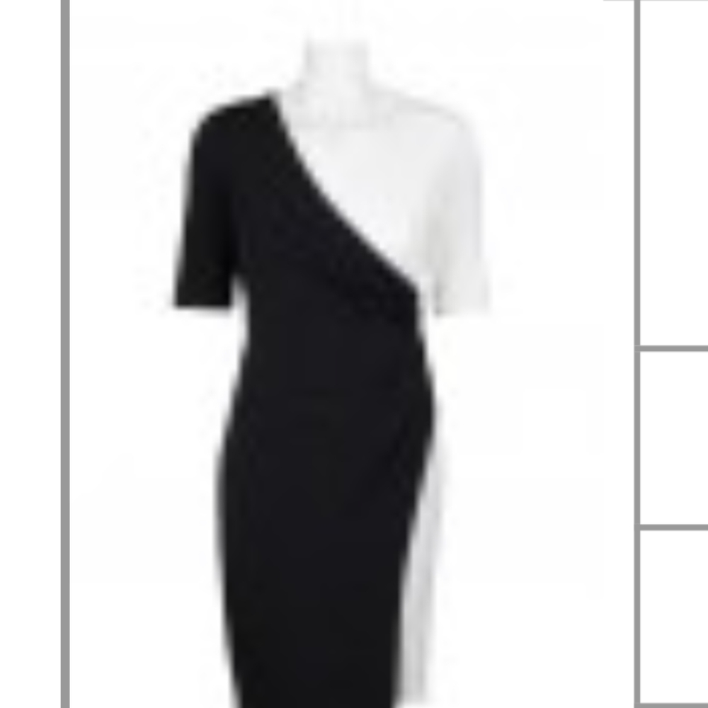 Black and white wrap dress